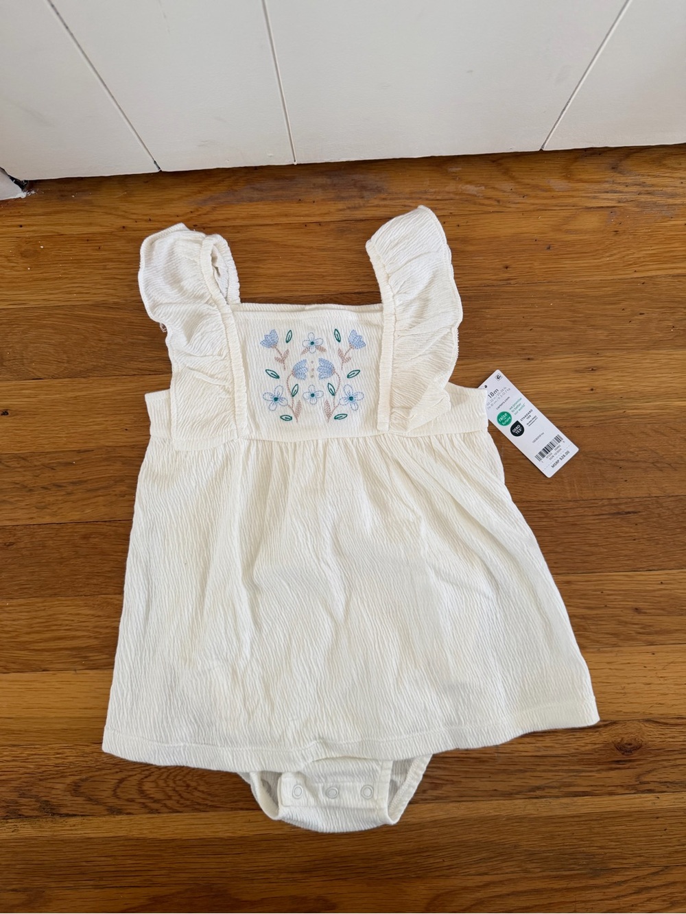 Carter’s Baby Girl Floral Ruffle Romper Dress | NWT | 18M